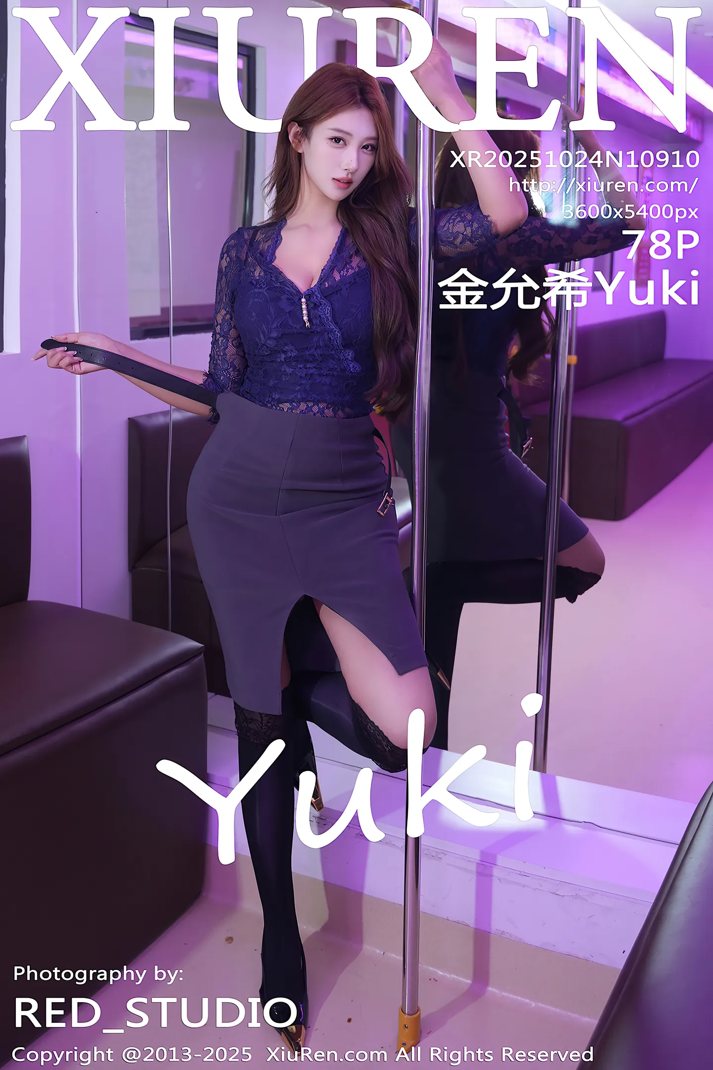 [XiuRen秀人网]No.10910_模特金允希Yuki性感蓝色蕾丝上衣露黑色内衣秀丰腴身材诱惑写真78P-秀人网 - XiuRen.Pro
